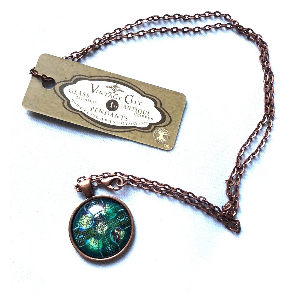 NWT Glass Domed Pendant by Jen Delyth
